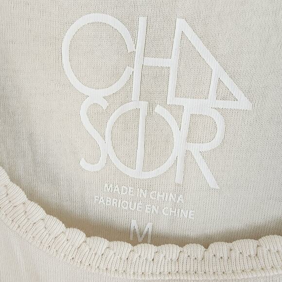 Chaser NWT Vida Amorosa Graphic Baby Tee Cropped Cotton Lettuce Edge Y2K - Picture 7 of 9